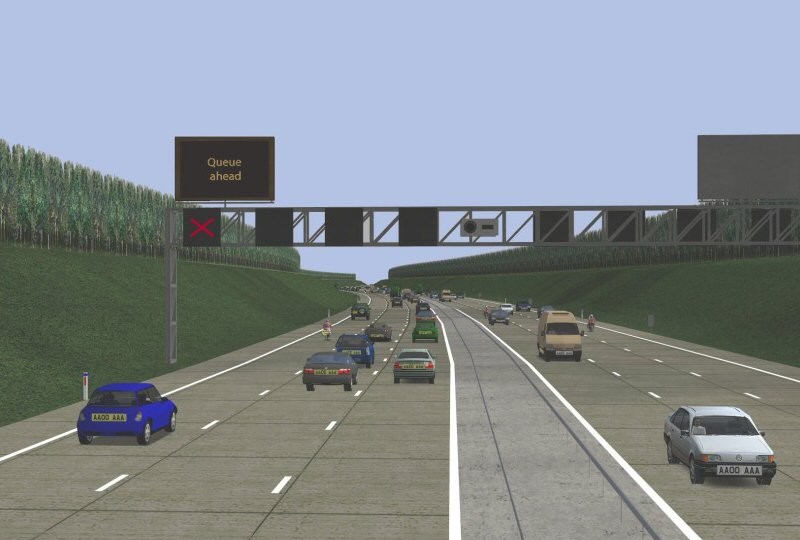Motorway driving simulator